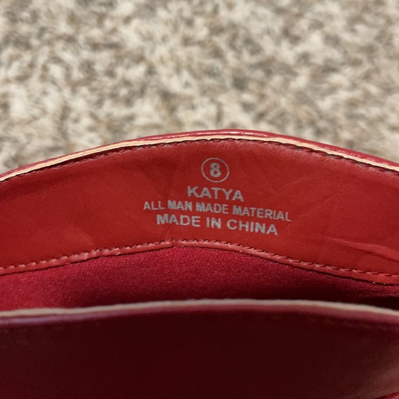 Vegan red spike heeled bootie - Picture 7 of 7